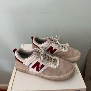 New Balance 300 Cream and Red Casual Sneakers